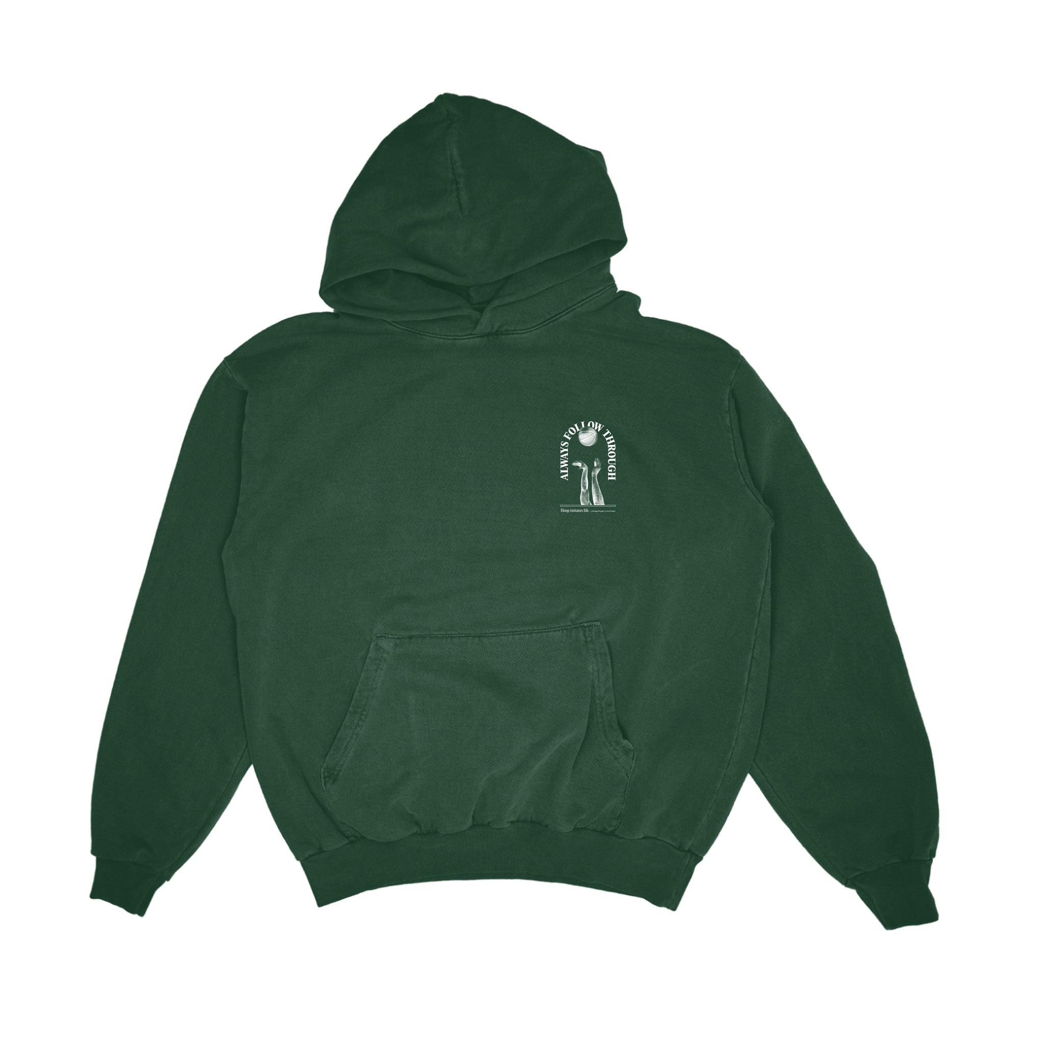 Always Follow Through Hoodie - Vintage Green