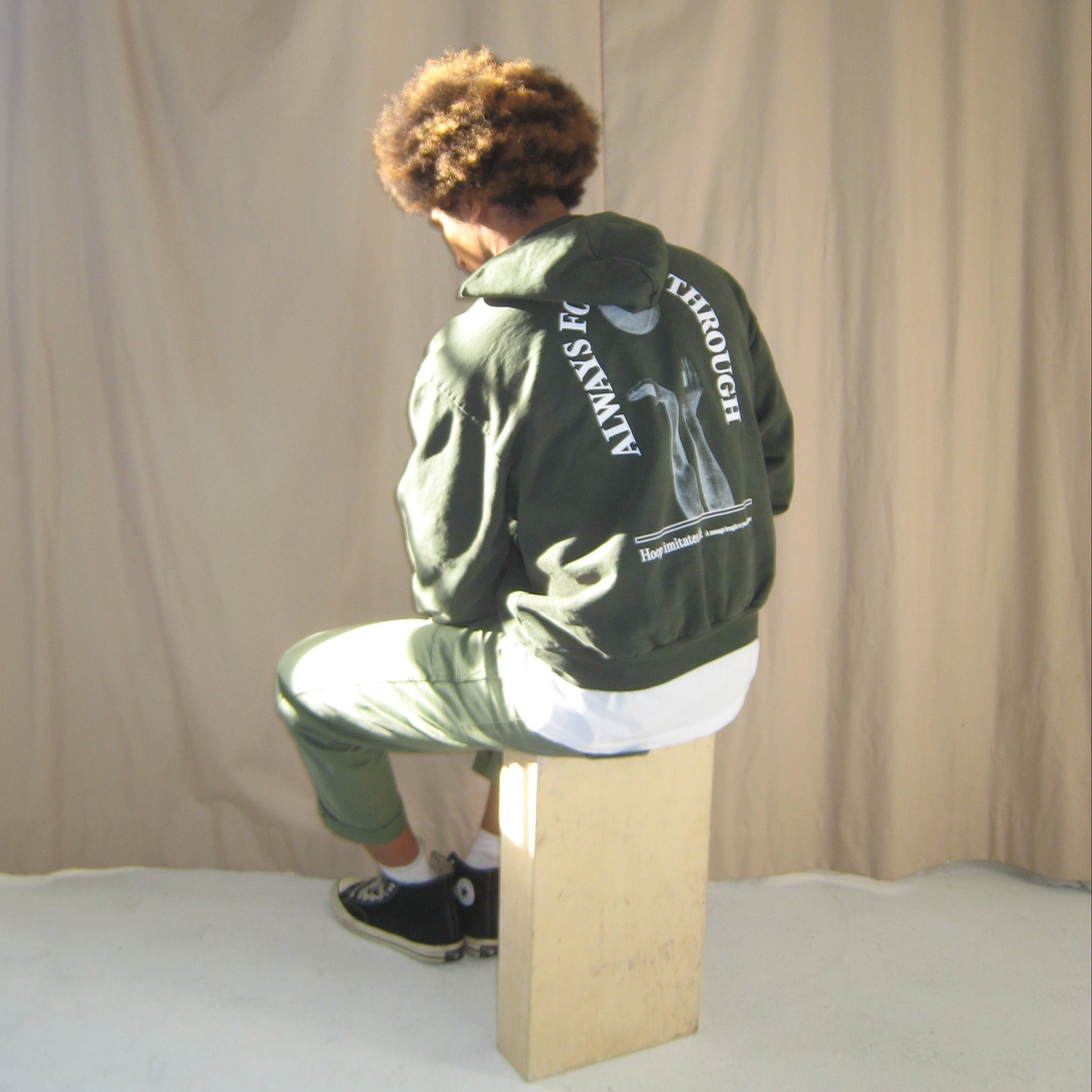 Always Follow Through Hoodie - Vintage Green